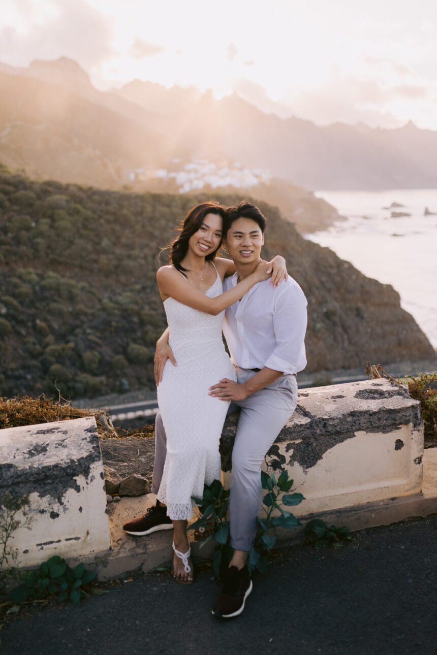Couple photoshoot in Anaga national park in Tenerife